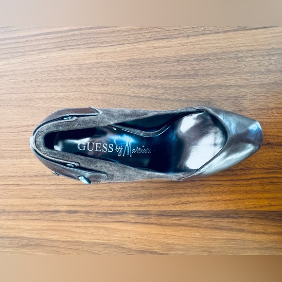 Guess by Marciano/Brown Leather & Suede platform Heels/Barely Used/Size 6 - Picture 9 of 9